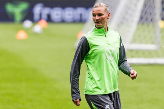 Final training VfL Wolfsburg 13 05 2026 Alexandra Popp VfL Wolfsburg, 11 DFB Cup 46 Womens Final, VfL Wolfsburg FC Bayern Munich, Final training VfL Wolfsburg, Cologne, RheinEnergiestadion on 13 05 2026 Copyright: xBEAUTIFULxSPORTS Wunderlx