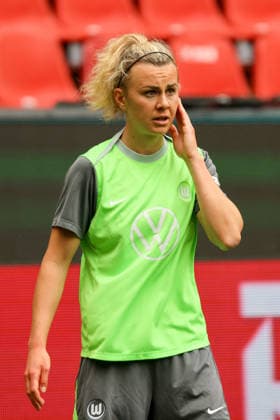 Cologne, Germany 13 May 2026 46 DFB Cup Womens Final 2026 VfL Wolfsburg Women vs FC Bayern Munich Women Final training In the picture Lena Lattwein VfL Copyright: HMBxMedia MadeleinexFantini