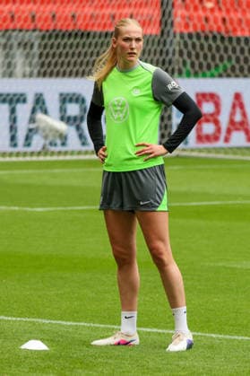 Cologne, Germany 13 May 2026 46 DFB Cup Womens Final 2026 VfL Wolfsburg Women vs FC Bayern Munich Women Final training In the picture Camilla Küver Kuever VfL Copyright: HMBxMedia MadeleinexFantini