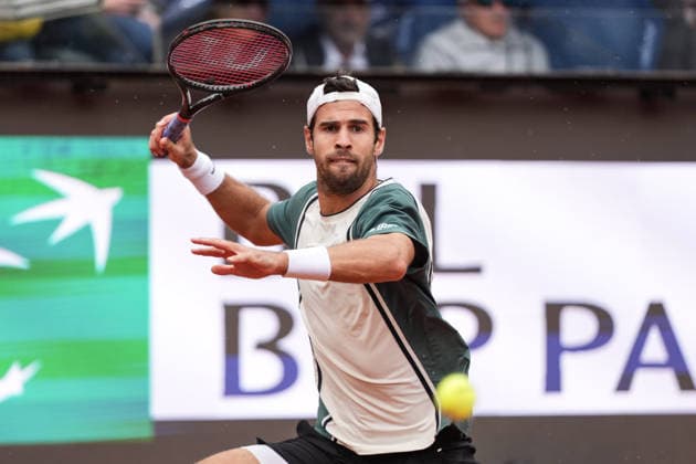 Karen Khachanov of Russia during the match against Casper Ruud of Norway at the Internazionali BNL d Italia 2026 tennis tournament at Foro Italico in Rome (Italy) on May, 13, 2026. AntoniettaxBaldassarre