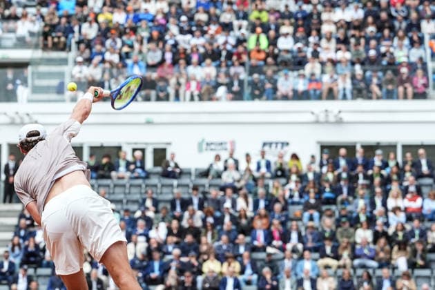 Casper Ruud of Norway during the match against Karen Khachanov of Russia at the Internazionali BNL d Italia 2026 tennis tournament at Foro Italico in Rome (Italy) on May, 13, 2026. AntoniettaxBaldassarre