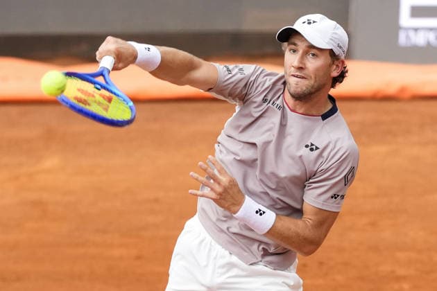 Casper Ruud of Norway during the match against Karen Khachanov of Russia at the Internazionali BNL d Italia 2026 tennis tournament at Foro Italico in Rome (Italy) on May, 13, 2026. AntoniettaxBaldassarre