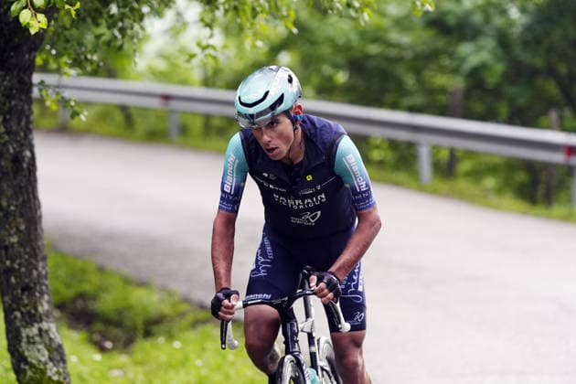 Portugal™s Afonso Oliveira Eulalio of Bahrain Victorious during Stage 5 of the Giro d™Italia, from Praia a Mare to Potenza, Italy, Wednesday, May 13, 2026.  Copyright: xFabioxFerrari LaPressex
