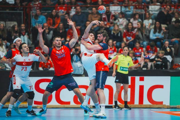 World Championship qualification men s handball Norway Turkey Gjovik 20260513 Vetle Ronningen during the World Championship qualifying match in men s handball between Norway and Turkey in Gjovik Olympic Mountain Hall Photo Stian Lysberg Solum NTB Gjovik Norway EDITORIAL USE ONLY RESTRICTED USE FOR BETTING COMPANIES  Copyright: xStianxLysbergxSolumx xNTBx