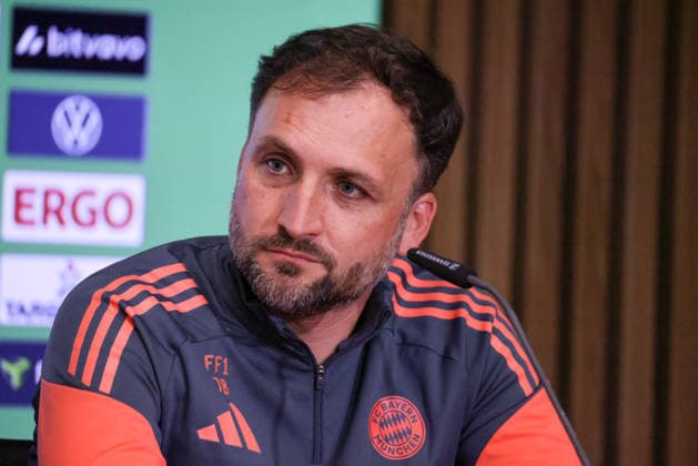 Cologne, Germany 13 May 2026 46 DFB Cup Womens Final 2026 VfL Wolfsburg Women vs FC Bayern Munich Women Final Press Conference In the picture head coach Jose Barcala FCB at the final press conference in Cologne Copyright: HMBxMedia MadeleinexFantini