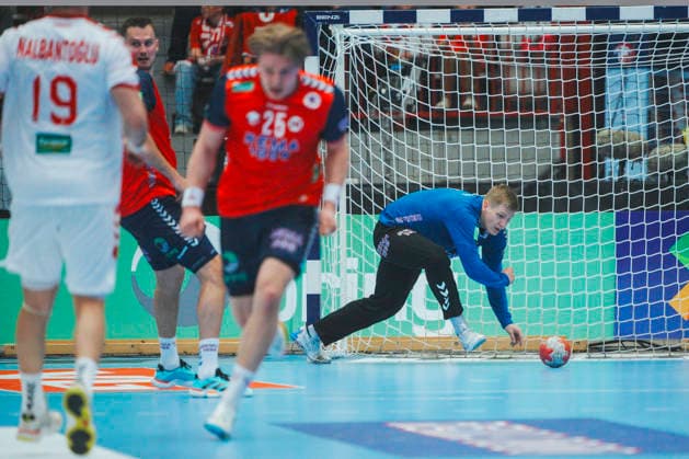 World Championship qualification men s handball Norway Turkey Gjovik 20260513 Goalkeeper Robin Paulsen Haug during the World Championship qualifying match in men s handball between Norway and Turkey in Gjovik Olympic Mountain Hall Photo Stian Lysberg Solum NTB Gjovik Norway EDITORIAL USE ONLY RESTRICTED USE FOR BETTING COMPANIES  Copyright: xStianxLysbergxSolumx xNTBx