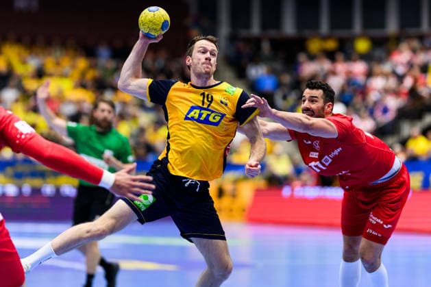 260513 Felix Claar of Sweden during the international friendly handball match between Sweden and Croatia on May 13, 2026 in Kristianstad Photo Petter Arvidson BILDBYRAN kod PA PA1213 handball handboll handball träningsmatch sverige sweden croatia friendly match sverige bbeng sverige sweden  Copyright: PETTERxARVIDSON BB260513PA064