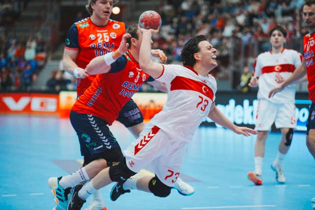 World Championship qualification men s handball Norway Turkey Gjovik 20260513 Turkey s Koray Ayar during the World Championship qualifying match in men s handball between Norway and Turkey in Gjovik Olympic Mountain Hall Photo Stian Lysberg Solum NTB Gjovik Norway EDITORIAL USE ONLY RESTRICTED USE FOR BETTING COMPANIES  Copyright: xStianxLysbergxSolumx xNTBx