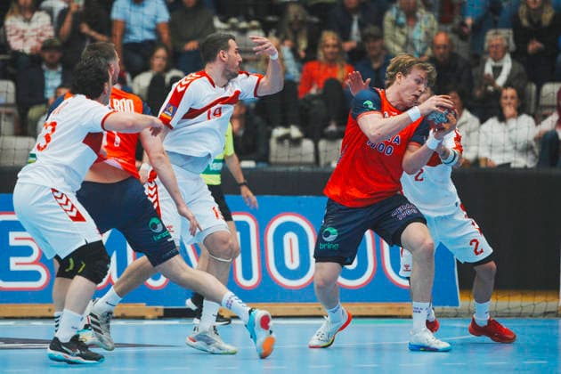 World Championship qualification men s handball Norway Turkey Gjovik 20260513 Martin Hernes Hovde during the World Championship qualifying match in men s handball between Norway and Turkey in Gjovik Olympic Mountain Hall Photo Stian Lysberg Solum NTB Gjovik Norway EDITORIAL USE ONLY RESTRICTED USE FOR BETTING COMPANIES  Copyright: xStianxLysbergxSolumx xNTBx