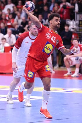 HANDBALL - IHF WC quali, AUT vs POL GRAZ,AUSTRIA,13.MAY.26 - HANDBALL - IHF World Championship, WM, Weltmeisterschaft 2027, European qualification, play off, OEHB international match, Länderspiel, Nationalmannschaft Austria vs Poland. Image shows Eric Damboeck (Austria). GEPAxpictures xChrisxBauer