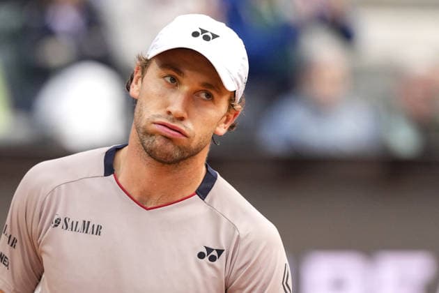 Casper Ruud of Norway during the match against Karen Khachanov of Russia at the Internazionali BNL d Italia 2026 tennis tournament at Foro Italico in Rome (Italy) on May, 13, 2026. AntoniettaxBaldassarre