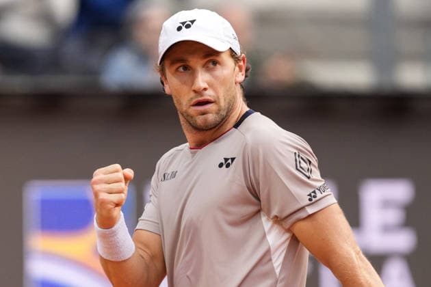 Casper Ruud of Norway during the match against Karen Khachanov of Russia at the Internazionali BNL d Italia 2026 tennis tournament at Foro Italico in Rome (Italy) on May, 13, 2026. AntoniettaxBaldassarre