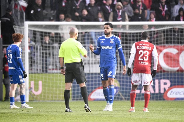 Stade Brestois 29 v RC Strasbourg Alsace - Ligue 1 McDonald s 2025 2026 02 Andrew OMOBAMIDELE (rcsa) during the Ligue 1 McDonald s match between Brest and Strasbourg at Stade Francis Le Ble on May 13, 2026 in Brest, France. Brest France  Copyright: xEwenxGavetx 776496228