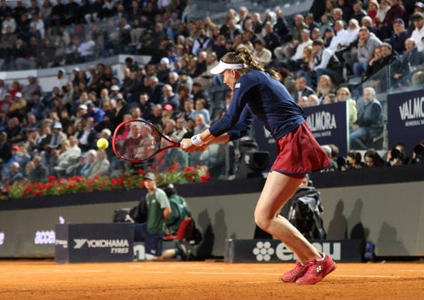 May 13, 2026, Rome, Lazio, Italy: ELENA RYBAKINA of Kazakhstan during the match against E. Svitolina of Ukraine in the quarterfinals of tennis tournament WTA, Tennis Damen 1000 Internazionali BNL DÃ¢â‚¬â ¢Italia, Rome, Italy. Tennis 2026, WTA Italian Open: Elena Rybakina  - ZUMAc278 20260513_zsp_c278_047 Copyright: xMarcinxCholewinskix