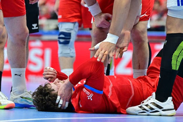 Jonas Josef (CZE) during the World Handball Championship qualification playoff men s match: Czechia vs France in Brno, Czech Republic, May 13, 2026. (CTKxPhoto VaclavxSalek) CTKPhotoP2026051309440  CTKPhotoP2026051309440