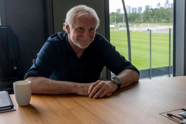 DFB Sports Director Rudi Völler FOR EDITORIAL PURPOSES ONLY EDITORIAL USE ONLY p DFB Sports Director Rudi Völler being interviewed on the grounds of the German Football Association, the DFB Campus, in Frankfurt on 13 05 2026 Frankfurt Copyright SebastianxWeßling Copyright: SebastianxWeßling doc85tz7oqkl5zolc0ggm0 ,EDITORIAL USE ONLY Copyright: SebastianxWeßling