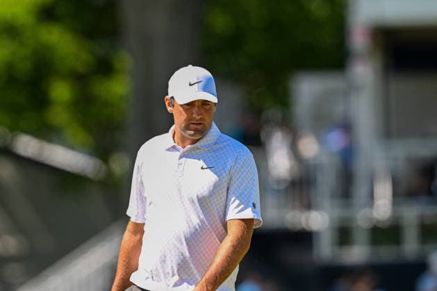 NEWTON SQUARE, PA - MAY 12: Scottie Scheffler of United States of America is shown during the 2026 PGA, Golf Herren Championship on May 12th, 2026 at Aronimink Golf Club in Newtown Square, PA.(Photo by Terence Lewis Icon Sportswire) GOLF: MAY 12 PGA PGA Championship EDITORIAL USE ONLY Icon260512097
