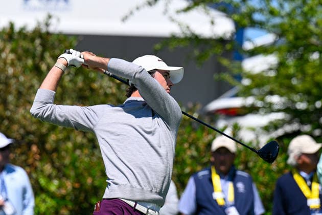NEWTON SQUARE, PA - MAY 12: Elvis Smylie of Australia is shown during the 2026 PGA, Golf Herren Championship on May 12th, 2026 at Aronimink Golf Club in Newtown Square, PA.(Photo by Terence Lewis Icon Sportswire) GOLF: MAY 12 PGA PGA Championship EDITORIAL USE ONLY Icon260512109