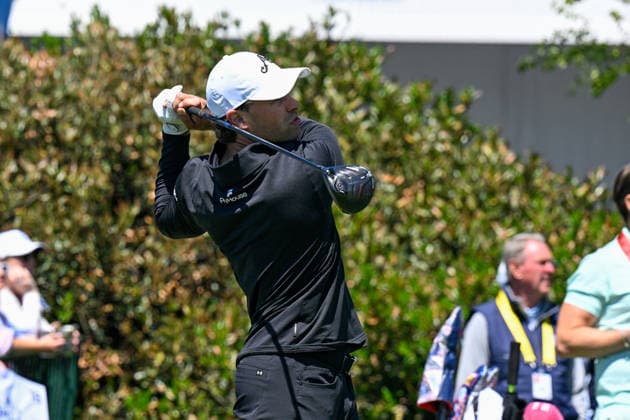 NEWTON SQUARE, PA - MAY 12: Thomas Detry of Belgium is shown during the 2026 PGA, Golf Herren Championship on May 12th, 2026 at Aronimink Golf Club in Newtown Square, PA.(Photo by Terence Lewis Icon Sportswire) GOLF: MAY 12 PGA PGA Championship EDITORIAL USE ONLY Icon260512112