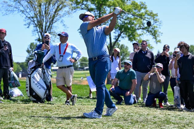 NEWTON SQUARE, PA - MAY 12: Kurt Kitayama of United States of America is shown during the 2026 PGA, Golf Herren Championship on May 12th, 2026 at Aronimink Golf Club in Newtown Square, PA.(Photo by Terence Lewis Icon Sportswire) GOLF: MAY 12 PGA PGA Championship EDITORIAL USE ONLY Icon260512115