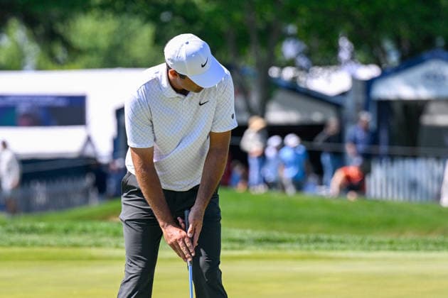 NEWTON SQUARE, PA - MAY 12: Scottie Scheffler of United States of America is shown during the 2026 PGA, Golf Herren Championship on May 12th, 2026 at Aronimink Golf Club in Newtown Square, PA.(Photo by Terence Lewis Icon Sportswire) GOLF: MAY 12 PGA PGA Championship EDITORIAL USE ONLY Icon260512120