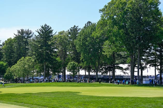 NEWTON SQUARE, PA - MAY 12: A general view of Aronimink Golf Club is shown during the 2026 PGA, Golf Herren Championship on May 12th, 2026 at Aronimink Golf Club in Newtown Square, PA.(Photo by Terence Lewis Icon Sportswire) GOLF: MAY 12 PGA PGA Championship EDITORIAL USE ONLY Icon260512123