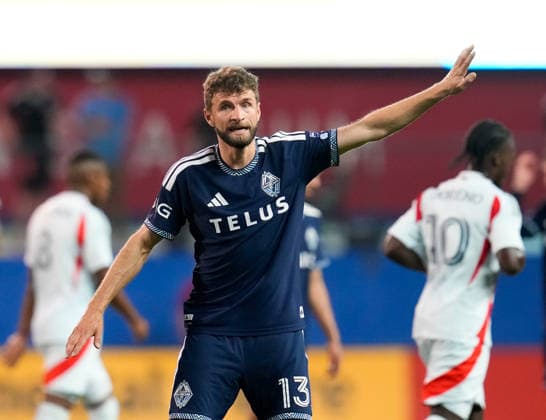 Thomas Mueller (Vancouver Whitecaps, 13) gestures FC Dallas vs Vancouver Whitecaps FC, Major League Soccer, Matchday 13, 2026 Season, Toyota Stadium, Frisco, Texas, USA, 13.05.2026 Foto: HMB Media Scott W. Coleman Frisco Toyota Stadium Texas USA Copyright: xScottxW.xColemanx