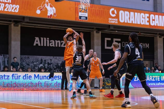 Meissa Faye OrangeAcademy Ulm, 11 ebim Wurf OrangeAcademy Ulm vs ETB Miners Essen , Basketball,Barmer Basketball 2 Bundesliga ProB, Play Offs Final, Season 2025 2026, 13 05 2026, OrangeAcademy Ulm vs ETB Miners Essen , Basketball,Barmer Basketball 2 Bundesliga ProB, Play Offs Final, Season 2025 2026, 13 05 2026 New Ulm Copyright: xEibner-Pressefoto DavidexDixGiovx EP_DGI