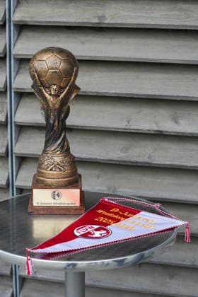 Thursday, 14 05 2026 Season 2025 2026 Final U17 Westfalenpokal at BVB Fußballpark Hohenbuschei, Dortmund, Germany BV Borussia Dortmund U17 VfL Bochum U17 The B Juniors Westfalenpokal and pennant