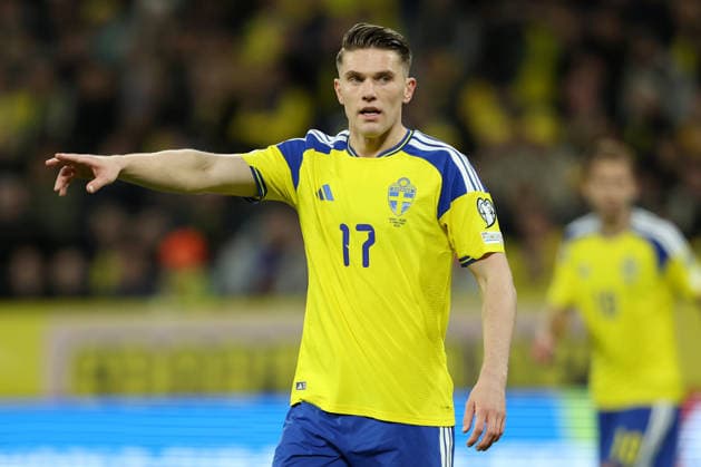 VIKTOR GYOKERES, Svezia, Qualificazioni Mondiali 2026, World Cup Qualifying, Sweden-Poland 3-2, azione, action, single shot, Close up, Gesti QUALIFICAZIONI MONDIALI 2026 SVEZIA-POLONIA 3-2