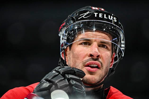 Canada national Ice hockey, Eishockey team training session at the 2026 IIHF Ice Hockey World Championship, WM, Weltmeisterschaft in Fribourg, Switzerland, on May 14, 2026. Pictured Sidney Crosby of Canada. (CTKxPhoto RadekxPetrasek) CTKPhotoP2026051405503  CTKPhotoP2026051405503