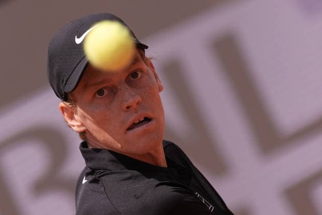 Jannik Sinner during the match between Jannik Sinner (ITA) vs Andrey Rublev at the Italian Open in Rome, Thursday, May 14, 2026. (Alfredo Falcone LaPresse)  Copyright: xAlfredoxFalcone LaPressex