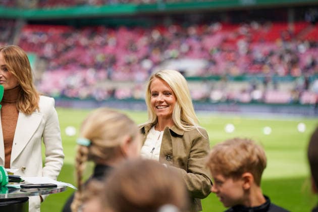 Germany Football DFB Cup Women 2025 2026, Final VfL Wolfsburg vs FC Bayern Munich Rhein Energie Stadium Cologne Julia Simic, former national player, womens football, co-coach Swiss national team, DFB, expert, TV expert, footballer Copyright: xJOERANxSTEINSIEKx
