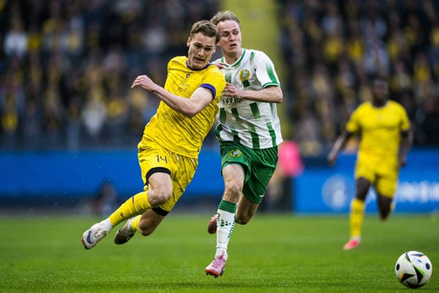 260514 Mjällbys Villiam Granath och Hammarbys Victor Stange Lind under finalen i Svenska Cupen mellan Mjällby och Hammarby den 14 maj 2026 i Stockholm. *** 260514 Mjällbys Villiam Granath and Hammarbys Victor Stange Lind during the final of the Swedish Cup between Mjällby and Hammarby on May 14, 2026 in Stockholm  Copyright: MAXIMxTHORE BB260514MT026