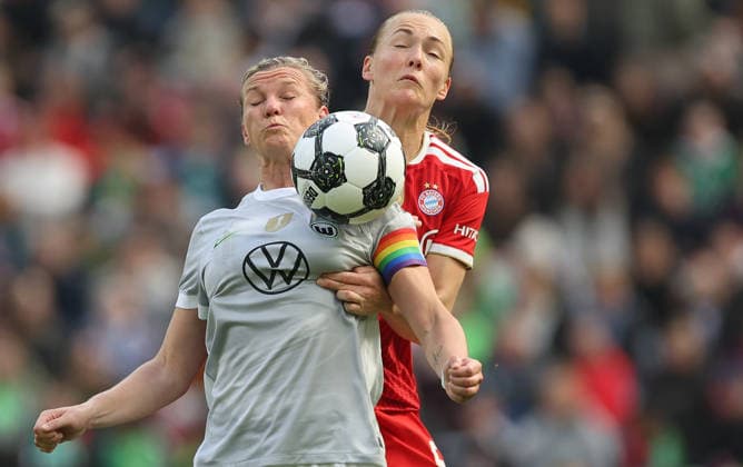 Popp - Eriksson Magdalena , DFB-Pokal der Frauen Finale VfL Wolfsburg-Bayern München , Fußball , Bundesliga Frauen , in dem RheinEnergieSTADION , in Köln , Nordrhein-Westfalen , Deutschland. Mai. 14 , 2026 . Photo by: Davide Elias IPA Photo Pressefoto DENL Copyright: xDavidexEliasx