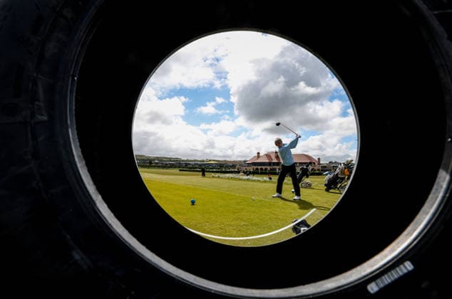 REPRO FREE *PRESS RELEASE NO REPRODUCTION FEE* EDITORIAL USE ONLY North of Ireland Men s Amateur Open, Royal Portrush Golf Club 14 5 2026 Morgan O™Sullivan tees off the 1st Morgan O™Sullivan ttees off the 1st 14 5 2026  Copyright: x INPHO NickxElliottx AC015654