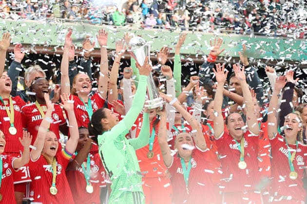 14 05 2026, xrekx, Football DFB Womens Cup Final, VfL Wolfsburg FC Bayern Munich v l DFB Cup Winners FC Bayern Muenchen DFL DFB REGULATIONS PROHIBIT ANY USE OF PHOTOGRAPHS as IMAGE SEQUENCES and or QUASI VIDEO Cologne