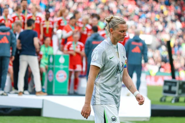 DFB Pokal 46 Womens Final, VfL Wolfsburg FC Bayern Munich, 14 05 2026 Alexandra Popp VfL Wolfsburg, 11 after the DFB Pokal 46 Womens Final, VfL Wolfsburg FC Bayern Munich Cologne, RheinEnergieSTADION 14 05 2025 Copyright: xBEAUTIFULxSPORTS Freisenx