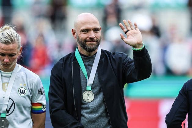 Sport, Football, DFB Pokal Women Season 2025 2026 Final VfL Wolfsburg FC Bayern Munich 14 05 2026, RheinEnergieSTADION Stephan Lerch Coach VfL Wolfsburg Cologne RheinEnergieSTADION North Rhine-Westphalia Germany