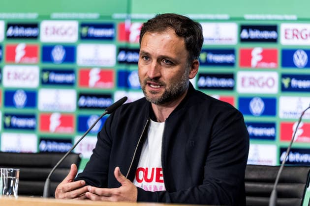 DFB Pokal 46 Womens Final, VfL Wolfsburg FC Bayern Munich, 14 05 2026 Jose Barcala FC Bayern Munich, coach during the press conference DFB Pokal 46 Womens Final, VfL Wolfsburg FC Bayern Munich, Cologne, RheinEnergieSTADION on 14 05 2026 Copyright: xBEAUTIFULxSPORTS Wunderlx