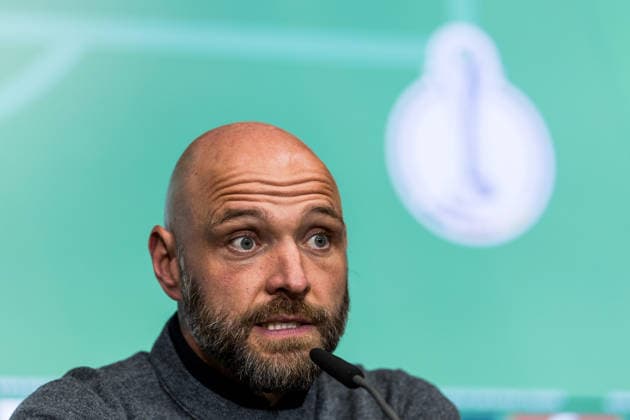 DFB Pokal 46 Womens Final, VfL Wolfsburg FC Bayern Munich, 14 05 2026 Stephan Lerch Coach VfL Wolfsburg during the press conference DFB Pokal 46 Womens Final, VfL Wolfsburg FC Bayern Munich, Cologne, RheinEnergieSTADION on 14 05 2026 Copyright: xBEAUTIFULxSPORTS Wunderlx
