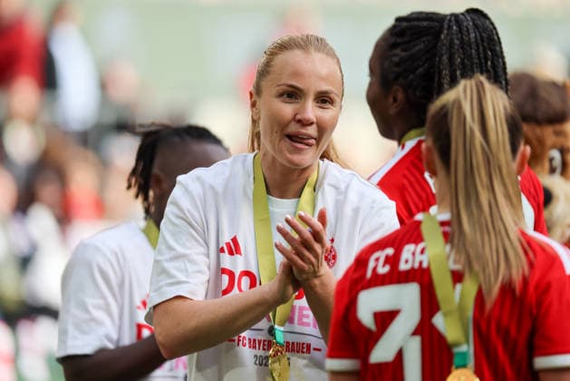 Cologne, Germany 14 May 2026 46 DFB Cup Final Women 2026 VfL Wolfsburg Women vs FC Bayern Munich Women In the picture Glodis Perla Viggosdottir FCB Copyright: HMBxMedia MadeleinexFantini