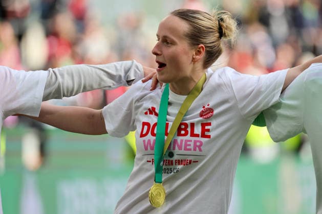 Cologne, Germany 14 May 2026 46 DFB Cup Womens Final 2026 VfL Wolfsburg Women vs FC Bayern Munich Women In the picture Franziska Kett FCB Copyright: HMBxMedia MadeleinexFantini