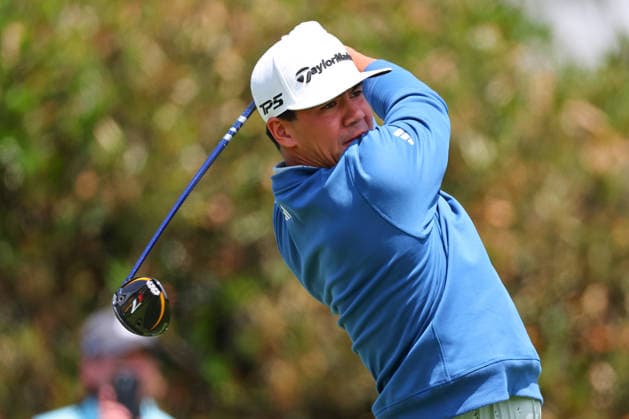 NEWTON SQUARE, PA - MAY 14: Michael Thorbjornsen of the United States tees off at the first tee during round 1 of the 2026 PGA, Golf Herren Championship on May 14, 2026 at Aronimink Golf Club in Newtown Square, Pennsylvania. (Photo by Rich Graessle Icon Sportswire) GOLF: MAY 14 PGA PGA Championship EDITORIAL USE ONLY Icon260514254891