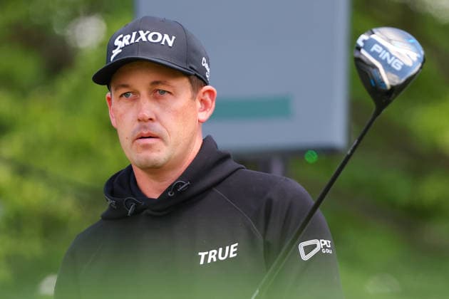 NEWTON SQUARE, PA - MAY 14: Andrwe Putnam of the United States tees off at the tenth tee during round 1 of the 2026 PGA, Golf Herren Championship on May 14, 2026 at Aronimink Golf Club in Newtown Square, Pennsylvania. (Photo by Rich Graessle Icon Sportswire) GOLF: MAY 14 PGA PGA Championship EDITORIAL USE ONLY Icon260514254921
