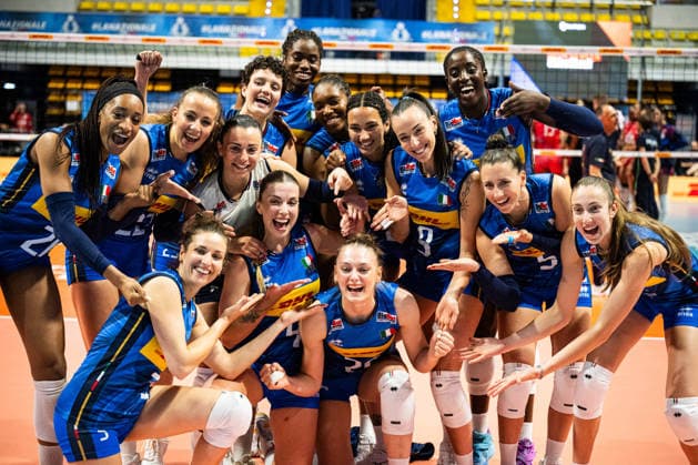 IPA84697419 - Italy celebrating after the win - BPER Test Match - Italy Women vs France Women. Biella Forum in Biella, Italy on May 14, 2026.  Copyright: xRiccardoxSpadettoxDexPaulis IPAxSportx xx 84697419