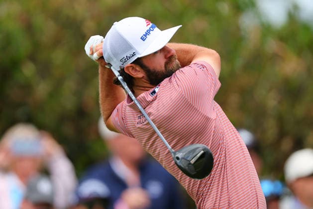 NEWTON SQUARE, PA - MAY 14: Cameron Young of the United States tees off at the first tee during round 1 of the 2026 PGA, Golf Herren Championship on May 14, 2026 at Aronimink Golf Club in Newtown Square, Pennsylvania. (Photo by Rich Graessle Icon Sportswire) GOLF: MAY 14 PGA PGA Championship EDITORIAL USE ONLY Icon260514255661