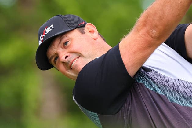 NEWTON SQUARE, PA - MAY 14: Patrick Reed of the United States tees off at the tenth tee during round 1 of the 2026 PGA, Golf Herren Championship on May 14, 2026 at Aronimink Golf Club in Newtown Square, Pennsylvania. (Photo by Rich Graessle Icon Sportswire) GOLF: MAY 14 PGA PGA Championship EDITORIAL USE ONLY Icon260514255761