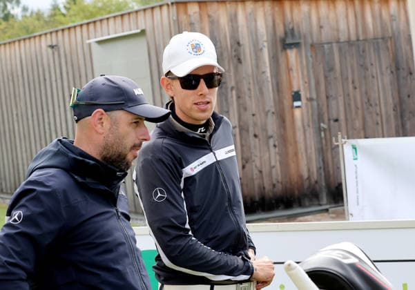 GOLF - Goesser Open 2026 MARIA LANKOWITZ,AUSTRIA,15.MAY.26 - GOLF - Alps Tour, Goesser Open, GC Erzherzog Johann. Image shows Mario Krajnz and David Ennsmann (AUT).  GEPAxpictures xHansxOberlaender