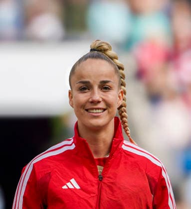 Deutschland: Fussball DFB-Pokal Frauen 2025 2026, Finale VfL Wolfsburg vs Bayern München RheinEnergieStadion (Köln): Portraitfoto, Portrait, Einzelaufnahme, Porträt Giulia Gwinn (FC Bayern München Frauen, 7) Mimik, Gesichtsausdruck, Emotion Köln *** Germany Soccer DFB Cup Women 2025 2026, Final VfL Wolfsburg vs Bayern Munich RheinEnergieStadion Cologne portrait photo, portrait, single shot, portrait Giulia Gwinn FC Bayern Munich Women, 7 facial expression, facial expression, emotion Cologne Copyright: xAymanxAlahmedx